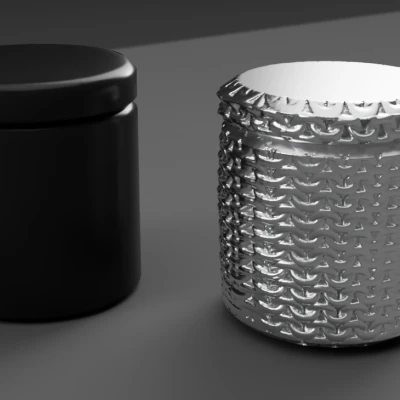 Hộp đựng có nắp ren và họa tiết độc đáo