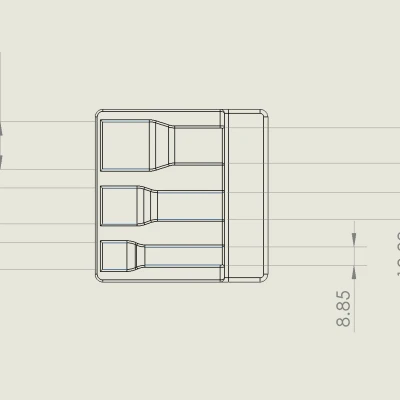 Khay giữ đầu nối dài Socket Extension theo chuẩn Gridfinity