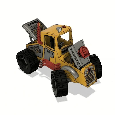 Xe Monster Truck Vàng Có Chuyển Động