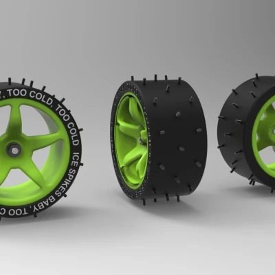 Tự Chế Bánh Xe Gai Băng Cho Xe RC Trục 12mm