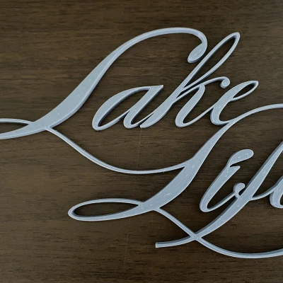 Chữ "Lake Life" Viết Tay Cho Trang Trí Nhà Cửa