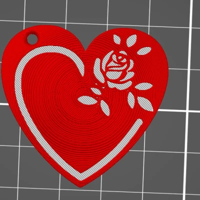 Móc Khóa Tình Nhân - Hoa Hồng