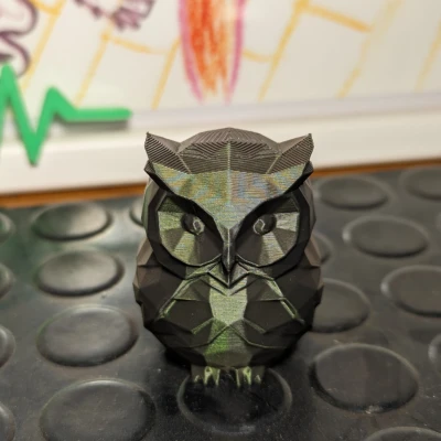 Móc Khóa Cú Phong Cách Low Poly Dễ Thương