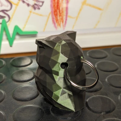 Móc Khóa Cú Phong Cách Low Poly Dễ Thương