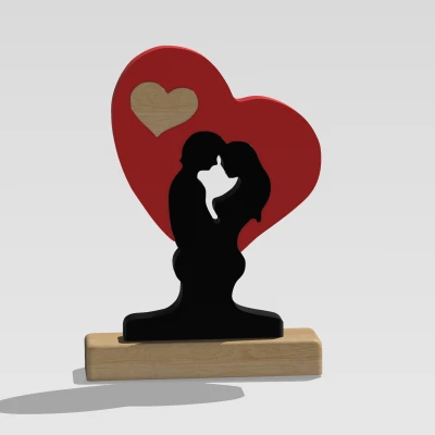 Tượng Cặp Đôi Ôm Nhau "Ghép Hình" Valentine