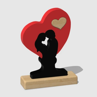 Tượng Cặp Đôi Ôm Nhau "Ghép Hình" Valentine