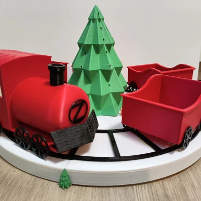 Mô hình Christmas Carousel - Vòng xoay Giáng Sinh