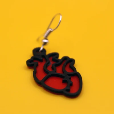 Bông Tai Hình Trái Tim Giải Phẫu