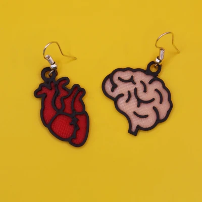 Bông Tai Hình Trái Tim Giải Phẫu