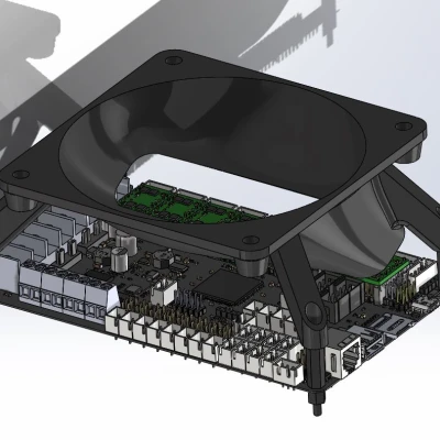 Kẹp Quạt 120mm cho BTT Octopus