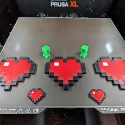 Trái Tim Minecraft Đa Sắc