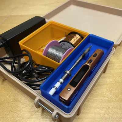 Hộp Gridfinity 2x1 Đựng Mỏ Hàn TS100/Pinecil & Đầu Hàn