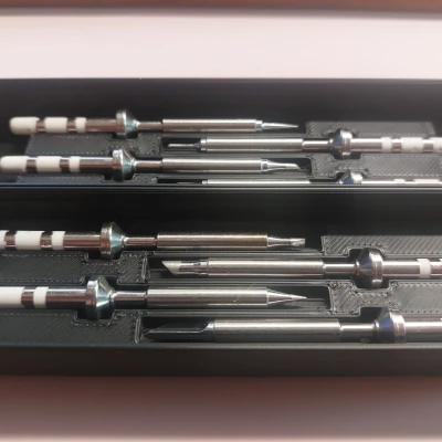 Khay Gridfinity đựng mũi hàn Pinecil