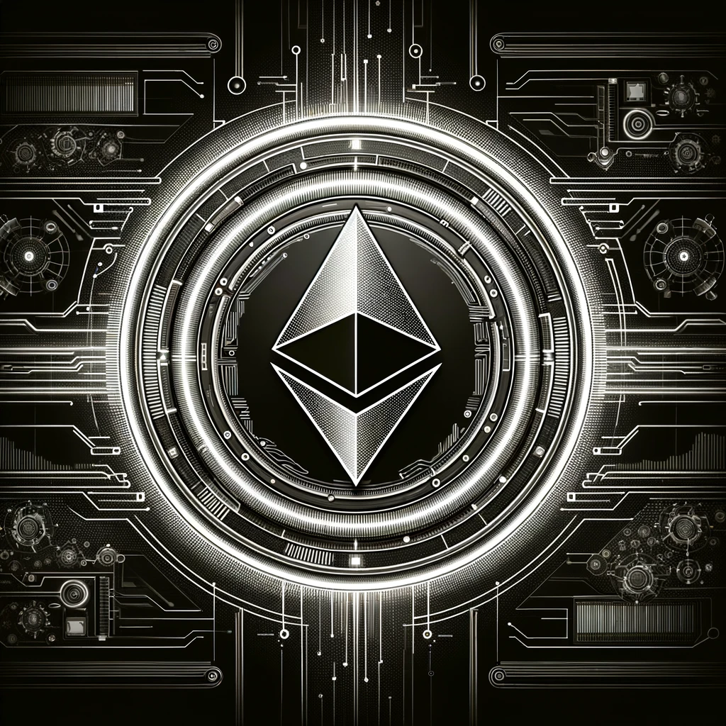Logo Ethereum HueForge Đen/Trắng - 2 Phiên Bản