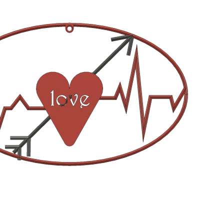 Móc Trang Trí Hình Nhịp Tim