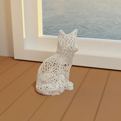 Cáo Voronoi - Mô hình 3D Nghệ thuật