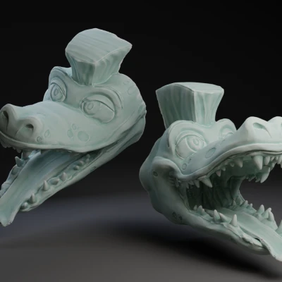 Đầu Cá Sấu "Punk Gator Head"