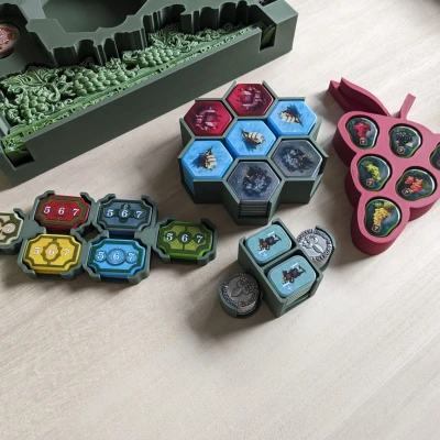 Bộ Insert Hộp Game Castles of Burgundy Đặc Biệt (Bản Acrylic Full, Có Playmat)