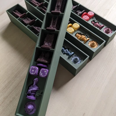 Bộ Insert Hộp Game Castles of Burgundy Đặc Biệt (Bản Acrylic Full, Có Playmat)