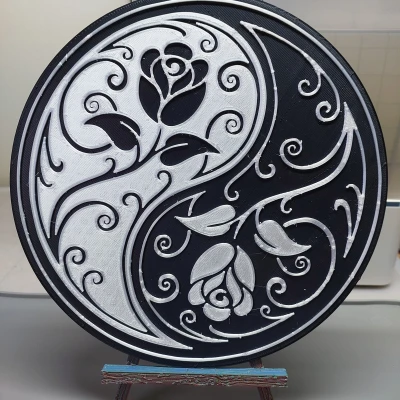 Tượng Hoa Hồng Âm Dương Valentine