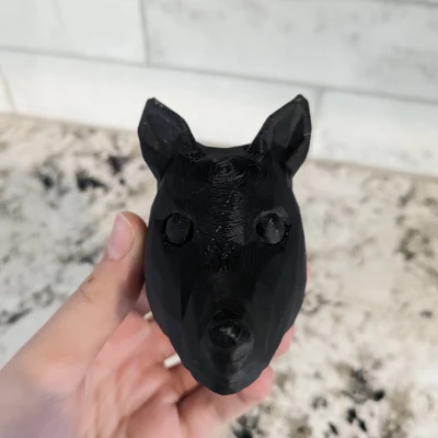 Đầu Sói Phong Cách Low Poly