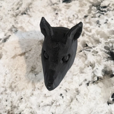 Đầu Sói Phong Cách Low Poly