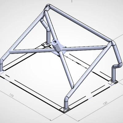 Cây Lăn Chống Lật Cho Xe TRX-4 Land Rover Defender " Pickup "