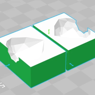 Khuôn kim cương (2 mảnh) làm mặt dây chuyền với Fimo/cát/v.v.