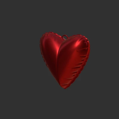 Móc khóa trái tim bong bóng