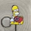 Móc Trang Trí Bánh Homer Simpson Valentine / Zápich Do Dortu Homer s Valentýnským Srdcem - Thumbnail 1