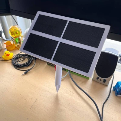 Mẫu Trụ Pin Năng Lượng Mặt Trời 3D