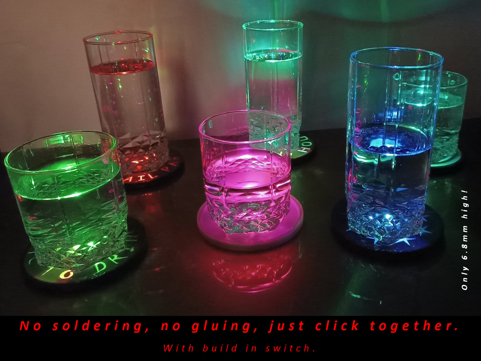 Đế Lót Ly Đèn LED Sáng