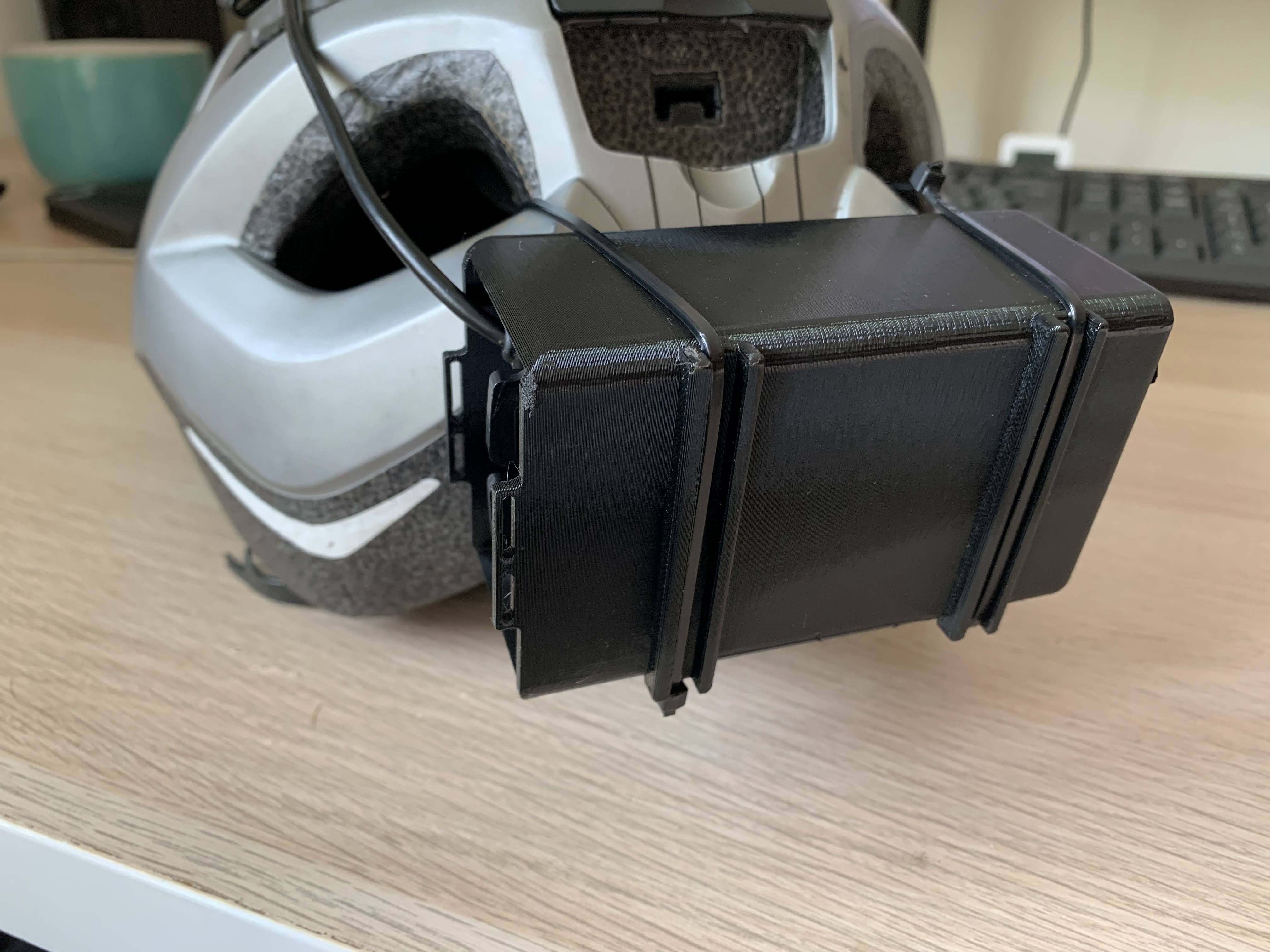 Giá đỡ đèn pin đội đầu cho nón bảo hiểm xe đạp