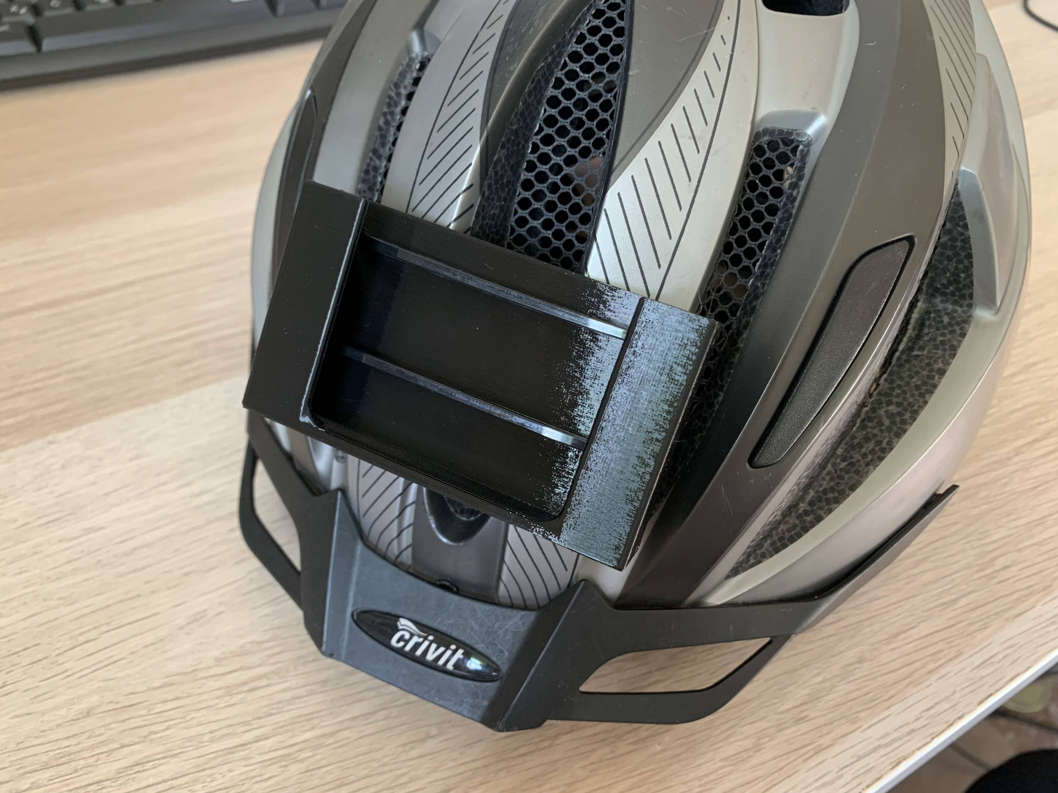 Giá đỡ đèn pin đội đầu cho nón bảo hiểm xe đạp