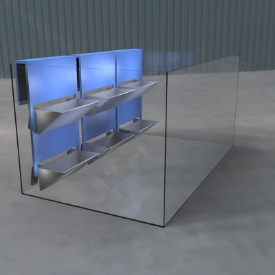 Chậu cây thẳng đứng cho hồ cá