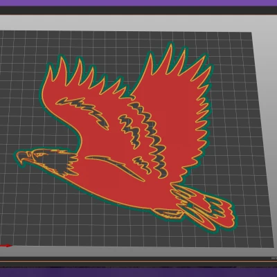Chim Ưng Hói Fling - Mô Hình 3D Dễ In