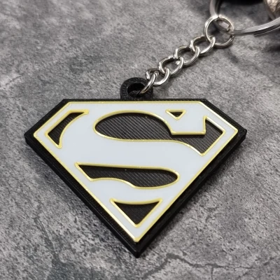Móc Khóa Logo Superman Đổi Màu Dây Tóc