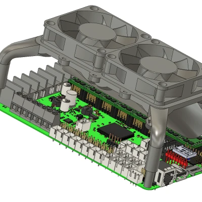 Giá Đỡ 2 Quạt 60mm Cho BigTreeTech Octopus V1.1