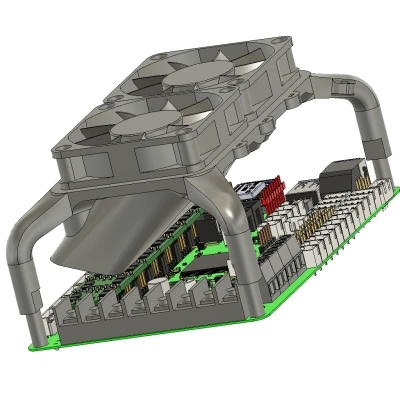 Giá Đỡ 2 Quạt 60mm Cho BigTreeTech Octopus V1.1