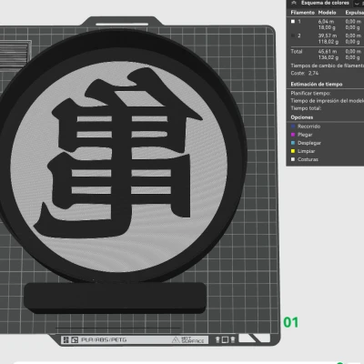 Hộp Đèn LED Kanji Kame Dragon Ball