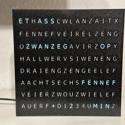 Đồng hồ chữ WordClock 2023-V2-LTZ