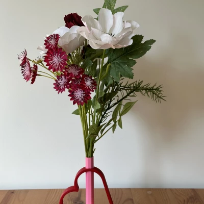 Bình Hoa Trái Tim Bát Giác 100mm - Quà Tặng Valentine, Ngày Của Mẹ, Người Thương