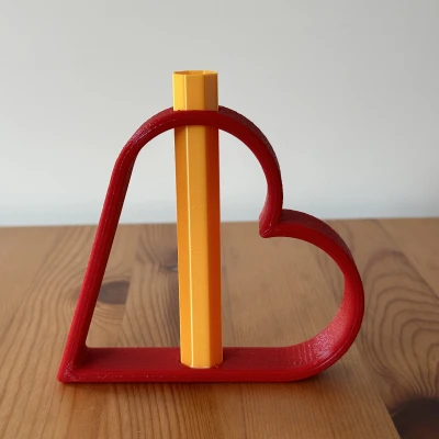 Bình Hoa Trái Tim Bát Giác 100mm - Quà Tặng Valentine, Ngày Của Mẹ, Người Thương