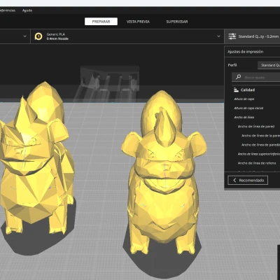 Mô Hình Growlithe Low Poly