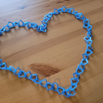 Dây Chuyền Trái Tim In Liền Không Cần Support