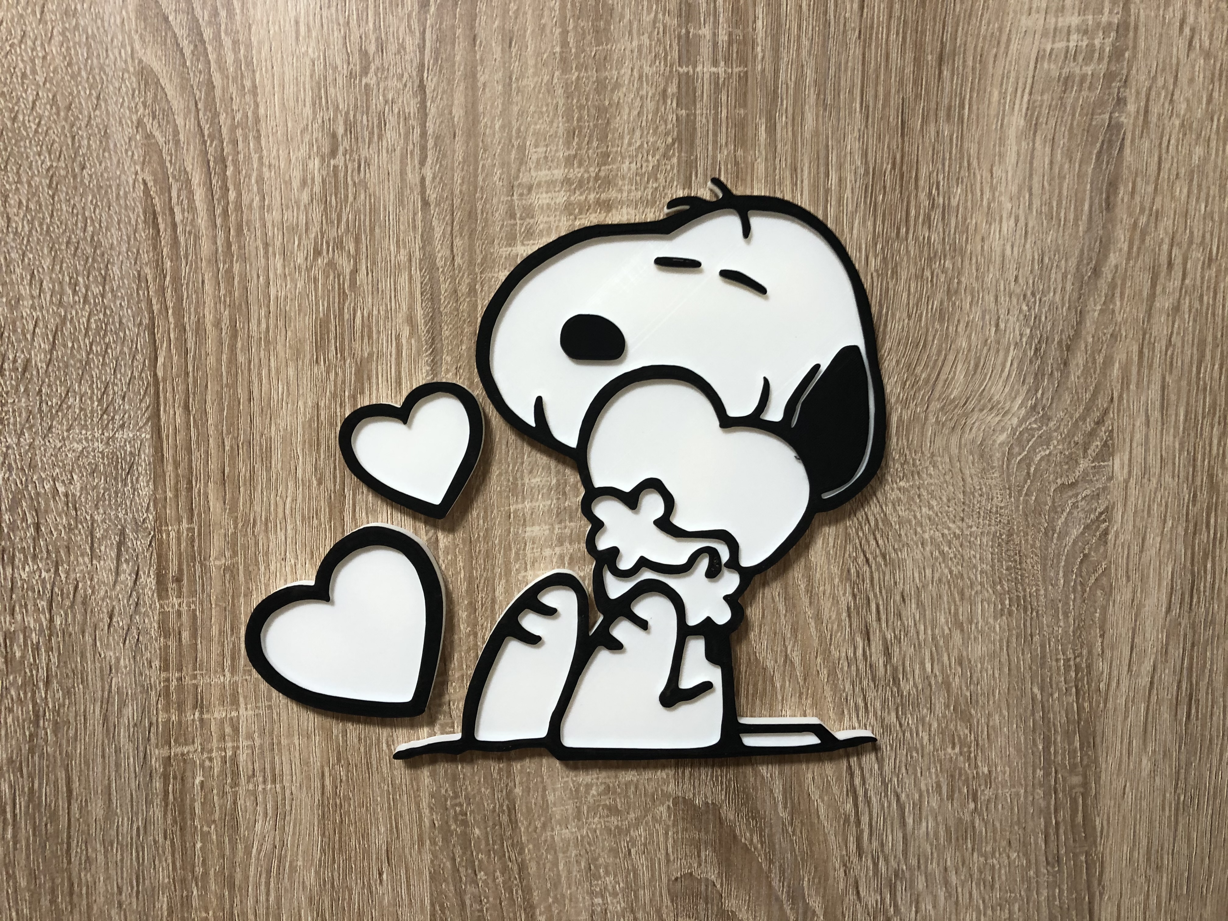 Mô Hình Trang Trí Snoopy Với Trái Tim