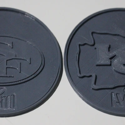 Đế Lót Ly/Miếng Lót Bia Super Bowl LVIII Vô Địch Kansas City Chiefs vs San Francisco 49ers