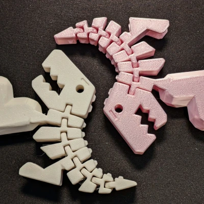 Khủng Long Flexi Rex Trái Tim Phong Cách Low Poly