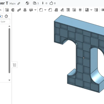 Mô Hình Chữ T "Checkerboard Power T" Cho University of Tennessee Volunteers