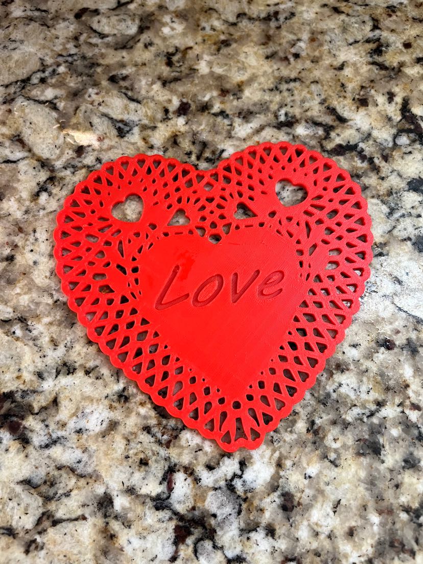 Đế Lót Ly Hình Trái Tim Kiểu "Doily"